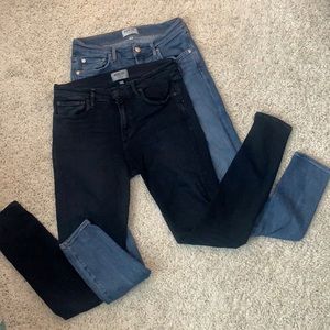 2 pairs AGOLDE SOPHIE mid/high skinny jeans sz 28
